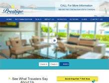 Tablet Screenshot of prestigevacationsaruba.com